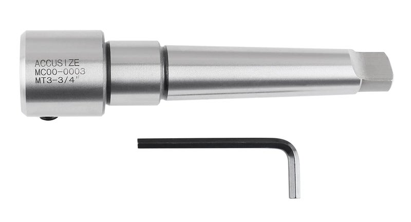 Accusize Industrial Tools Annular Cutter Arbor, Mt3 to 3/4'' Weldon Shank for Drill-Use Annular Cutter on Drill Press, Mc00-0003 - Image 1